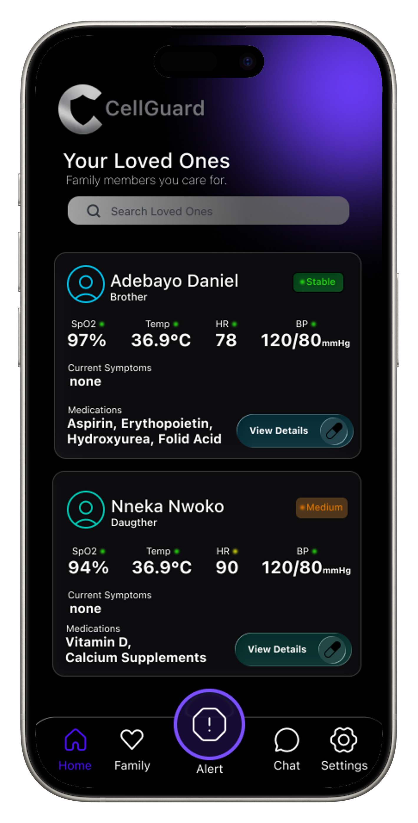 CellGuard Caregiver App